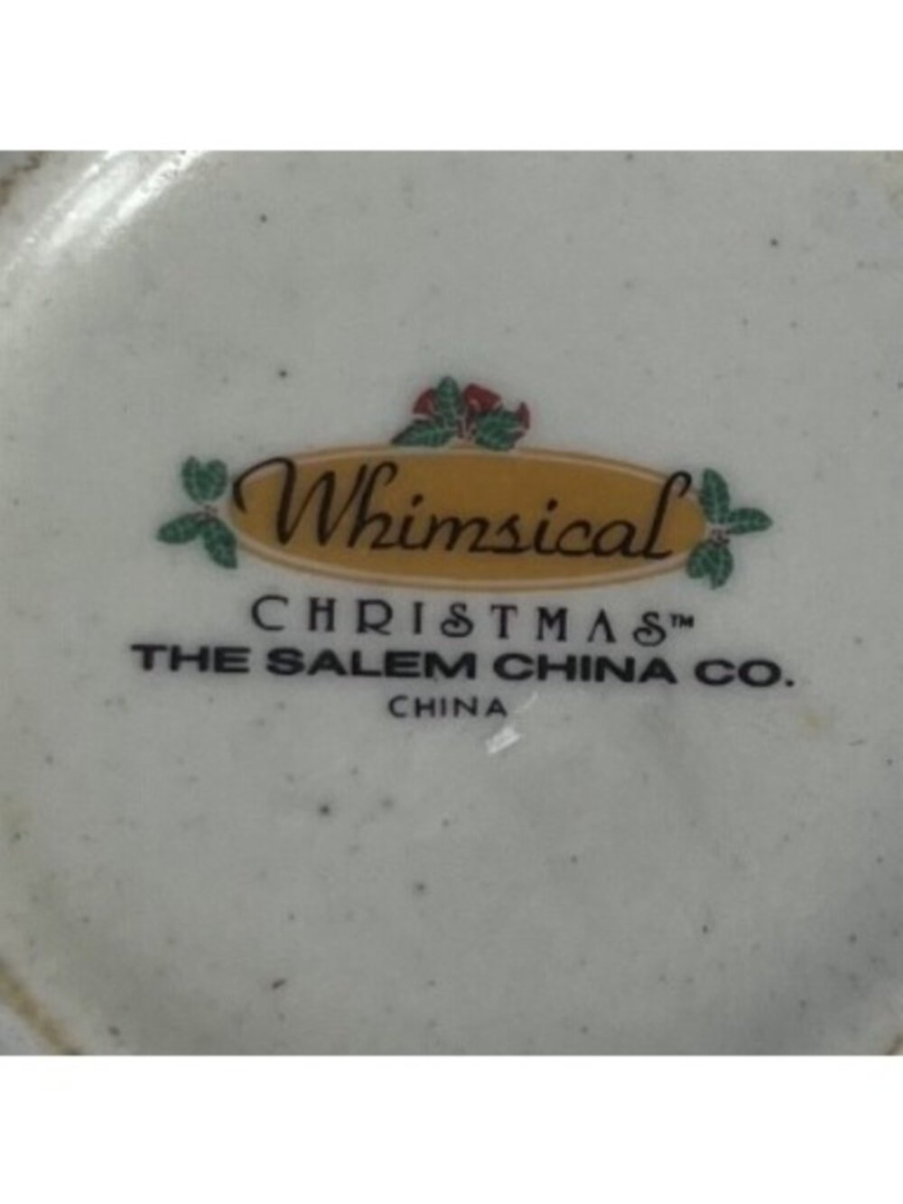 Whimsical Christmas Ceramic Creamer Pitcher The Salem China Co. Holiday - Picture 5 of 7